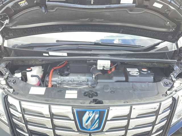 トヨタ アルファードハイブリット G 岩手県 2016(平28)年 2.9万km ブラック 9型ナビ バックC 電動リアゲート 両側電動スライドドア フルセグ DVD再生 メモリ付電動シート レーダークルーズコントロール AC100Vコンセント ビルドインETC オットマン 純正17インチAW オートLEDライト フォグ