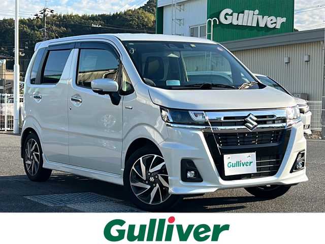 スズキ ワゴンＲ カスタムＺ HYBRID ZX 山口県 2022(令4)年 2.3万km ピュアホワイトP 前方ドライブレコーダー/禁煙車/スマートキー/プッシュスタート/ETC/社外メモリナビ/(DTV/BT/DVD/ラジオ)/全方位カメラ/ヘッドアップディスプレイ/クリアランスソナー/オートライト/オートエアコン/シートヒーター/純正フロアマット/純正アルミホイール/レーダークルーズコントロール/アイドリングストップ/衝突軽減ブレーキ/車線逸脱警報装置/ドアバイザー/保証書/取扱説明書/記録簿