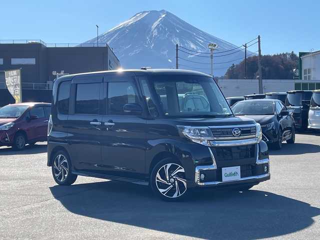ダイハツ タント カスタムRSトップED VS SAⅢ 山梨県 2019(令1)年 7.1万km ブラックマイカメタリック 純正ＳＤナビ　/フルセグＴＶ　/全方位カメラ　/ＥＴＣ　/Ｂｌｕｅｔｏｏｔｈ／ＣＤ／ＵＳＢ　/ハーフレザーシート　/運転席シートヒーター　/両側パワースライドドア　/ＡＢＳ　/横滑り防止装置　/盗難防止装置　/オートライト