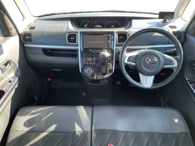 ダイハツ タント カスタムRSトップED VS SAⅢ 山梨県 2019(令1)年 7.1万km ブラックマイカメタリック 純正ＳＤナビ　/フルセグＴＶ　/全方位カメラ　/ＥＴＣ　/Ｂｌｕｅｔｏｏｔｈ／ＣＤ／ＵＳＢ　/ハーフレザーシート　/運転席シートヒーター　/両側パワースライドドア　/ＡＢＳ　/横滑り防止装置　/盗難防止装置　/オートライト