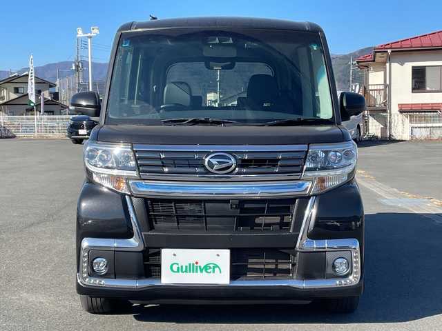 ダイハツ タント カスタムRSトップED VS SAⅢ 山梨県 2019(令1)年 7.1万km ブラックマイカメタリック 純正ＳＤナビ　/フルセグＴＶ　/全方位カメラ　/ＥＴＣ　/Ｂｌｕｅｔｏｏｔｈ／ＣＤ／ＵＳＢ　/ハーフレザーシート　/運転席シートヒーター　/両側パワースライドドア　/ＡＢＳ　/横滑り防止装置　/盗難防止装置　/オートライト