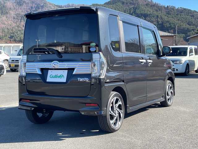 ダイハツ タント カスタムRSトップED VS SAⅢ 山梨県 2019(令1)年 7.1万km ブラックマイカメタリック 純正ＳＤナビ　/フルセグＴＶ　/全方位カメラ　/ＥＴＣ　/Ｂｌｕｅｔｏｏｔｈ／ＣＤ／ＵＳＢ　/ハーフレザーシート　/運転席シートヒーター　/両側パワースライドドア　/ＡＢＳ　/横滑り防止装置　/盗難防止装置　/オートライト