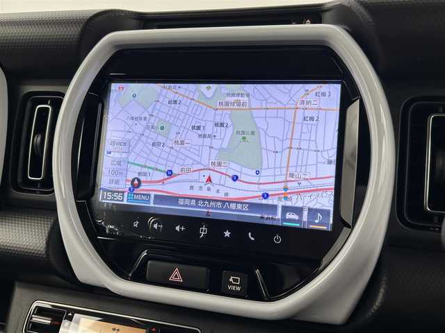 スズキ ハスラー HYBRID X 福岡県 2024(令6)年 0.6万km オフブルーM 純正９型ＤＡナビ（ＢＴ，フルセグＴＶ）　/全方位カメラ　/アダプティブクルーズコントロール　/コーナーセンサー　/衝突被害軽減ブレーキ　/レーンキープ　/アイドリングストップ　/シートヒーター　/純正１５インチＡＷ