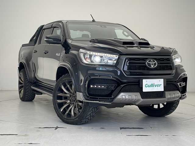 トヨタ ハイラックス Z ブラックラリーエディション 沖縄県 2019(令1)年 2.5万km アティチュードブラックマイカ アルパイン11インチナビ(XF11NX)/（フルセグTV　DVD　Bluetooth接続　USB）/バックカメラ/ETC/クルーズコントロール/衝突被害軽減システム/レーンキープアシスト/ダウンヒルアシスト/LEDヘッドライト/オートライト/スマートキー/プッシュスタート/純正フロアマット/ドアバイザー