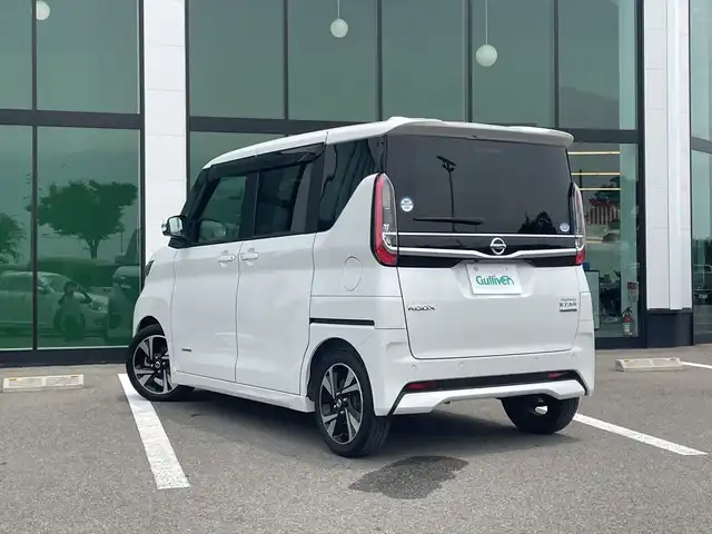 日産 ルークス HWS Gターボ プロパイロットED 和歌山県 2021(令3)年 4.9万km ホワイトパール 純正9インチナビ（MM320D-L）/（BT/CD/DVD）/フルセグTV/全方位カメラ/衝突被害軽減ブレーキ/レーンキープアシスト/横滑り防止/プロパイロット/前後コーナーセンサー/オートライト/ビルトインETC/前方ドラレコ/両側パワスラ/ハンズフリーオートスライド/ステアリングリモコン/後席サーキュレーター/後席サンシェード/LEDヘッドライト/フォグランプ/ドアバイザー