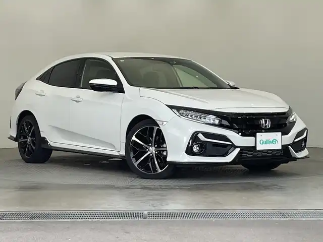 ホンダ シビック ハッチバック 栃木県 2020(令2)年 1.2万km プラチナホワイトパール メモリーナビ/（CD/Bluetooth/フルセグTV）/バックモニター/衝突軽減ブレーキ/ビルトインETC2.0/前席パワーシート/前席シートヒーター/オートライト/LEDヘッドライト/パドルシフト/横滑り防止装置/スマートキー/プッシュスタート/電動格納ミラー/純正アルミホイール/純正フロアマット