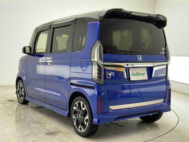 ホンダ Ｎ ＢＯＸ カスタム G L ターボ ホンダセンシング 千葉県 2019(令1)年 1.3万km ブリリアントスポーティブルーメタリック2トーン 衝突軽減ブレーキ/レーンキープアシスト　/レーダークルーズコントロール　/オートライトハイビーム/LEDヘッドライト/両側パワースライド/ハーフレザーシート/パドルシフト/純正ＳＤナビ/ DVD/CD/BT/FM/AM/フルセグTV/バックカメラ/ステアリングスイッチ/純正ＥＴＣ２．０/純正前後ドライブレコーダー/純正アルミホイール/純正フロアマット/ドアバイザー/スマートキー/スペアキー