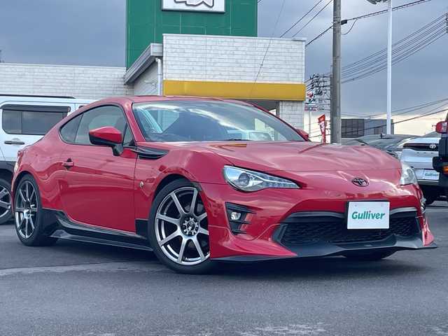トヨタ ８６ GT 山口県 2018(平30)年 5.9万km 赤 TRDエアロ/TRDフェンダーガーニッシュ/柿本改4本だしマフラー/BLITZ車高調/BLITZ18インチアルミホイール/7インチSDナビ　AVN-P10W/（AM/FM/CD/DVD/フルセグTV/Bluetooth）/バックカメラ/純正フロアマット/クルーズコントロール/スマートキー/ETC/LEDヘッドライト/オートライト/保証書