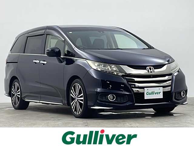 ホンダ オデッセイ アブソルート・EXホンダセンジング 千葉県 2017(平29)年 6万km プレミアムヴィーナスブラックP 禁煙車/ホンダセンシング/・衝突軽減ブレーキ/・レーンキープアシスト/・レーダークルーズコントロール/両側パワースライドドア/純正ナビ/フリップダウンモニター/アラウンドビューモニター/レーダークルーズコントロール/LEDオートライト/ハーフレザーシート/パワーシート/純正18インチアルミホイール/パドルシフト/アイドリングストップ/USBポート/プッシュスタート