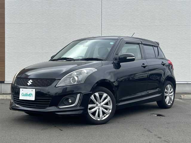 スズキ スイフト RS 秋田県 2013(平25)年 9万km スーパーブラックパール ４WD/ワンオーナー/社外ナビ/フルセグ/純正アルミ/スマートキー/クルーズコントロール/プッシュスタート/ステアリングスイッチ/パドルシフト/前席シートヒーター/ETC/純正フロアマット/純正ドアバイザー/オートライト/オートエアコン/パワーステアリング/パワーウィンドウ/横滑り防止/電動格納ウィンカーミラー/保証書/取扱説明書/記録簿