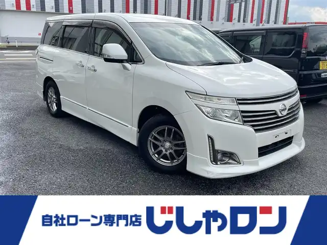 日産 エルグランド 宮崎県 2012(平24)年 10万km ブリリアントホワイトパール /取扱説明書//ワンセグテレビ//バックカメラ//フリップダウンモニター//オットマン//両側パワースライドドア//ETC//HID//スペアキー×１