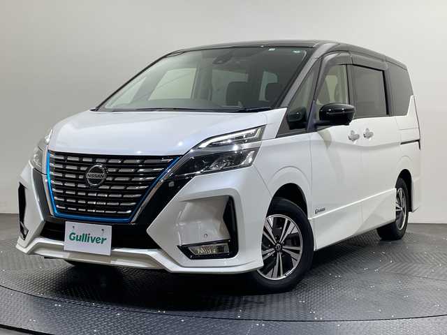 日産 セレナ e－パワー ハイウェイスター V 愛媛県 2022(令4)年 4.1万km ブリリアントホワイトパール 2トーン 純正10インチナビ/フルセグテレビ/Bluetooth/DVD/アラウンドビューモニター/後席フリップダウンモニター/両側パワースライドドア/LEDヘッドライト/エマージェンシブレーキ/レーンキープアシスト/クルーズコントロール/プロパイロット/ETC/ドライブレコーダー/スマートキー