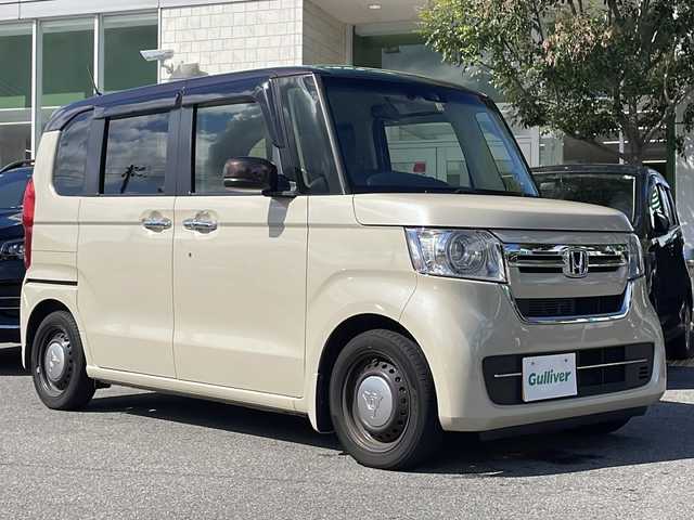 ホンダ Ｎ ＢＯＸ L コーディネートスタイル 鳥取県 2022(令4)年 3.4万km プレミアムアイボリーパールⅡ 純正ナビ（VXM-204VFI)/バックカメラ/フルセグＴＶ　ＤＶＤ　ＣＤ Bluetooth　ＵＳＢ SD/ＥＴＣ/追従型クルーズコントロール/両側パワースライド/オートホールド/シートヒーター/リヤソナー/オートライト/シートバックテーブル/ロールサンシェード/スマートキー/アイドリングストップ/フロアマット/ドアバイザー/横滑り防止装置/取扱説明書