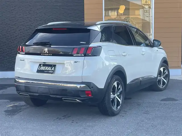 プジョー ３００８ GT ブルー HDi 栃木県 2018(平30)年 3.7万km BLANC NACRE 純正ナビ/フルセグTV/バック/サイドカメラ/ETC/ドライブレコーダー/ハーフレザーシート/パワーバックドア/LEDヘッドライト/純正18インチアルミホイール/コーナーセンサー