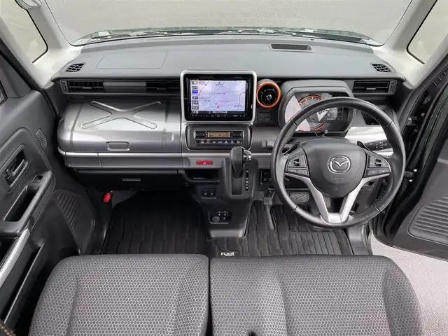 マツダ フレアワゴンタフスタイル ハイブリッドXT 東京都 2021(令3)年 5.9万km 緑 スマート・ブレーキ・サポート/・衝突告知/・衝突被害軽減/・検知対象/ナビ/（ワンセグTV/AM/FM/Bluetooth/SD/DVD/USB）/レーダークルーズコントロール/両側電動スライドドア/シートヒーター/ステアリングスイッチ/革巻きステアリング/スマートキー/プッシュスタート/リアロールサンシェード/車線逸脱警報/横滑り防止装置/取扱説明書