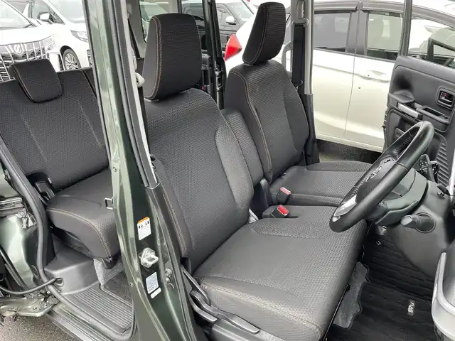 マツダ フレアワゴンタフスタイル ハイブリッドXT 東京都 2021(令3)年 5.9万km 緑 スマート・ブレーキ・サポート/・衝突告知/・衝突被害軽減/・検知対象/ナビ/（ワンセグTV/AM/FM/Bluetooth/SD/DVD/USB）/レーダークルーズコントロール/両側電動スライドドア/シートヒーター/ステアリングスイッチ/革巻きステアリング/スマートキー/プッシュスタート/リアロールサンシェード/車線逸脱警報/横滑り防止装置/取扱説明書