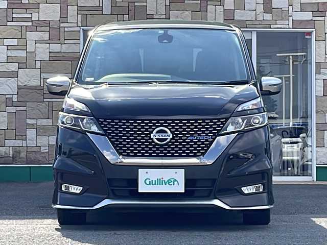 日産 セレナ オーテック Vパッケージ 徳島県 2018(平30)年 3.6万km ダイヤモンドブラック 純正10型ナビ　MM3170D-W/(AM.FM.CD.DVD.BT.フルセグ)/純正フリップダウンモニター/ビルトインETC/両側パワースライドドア/ダブルオートエアコン/LEDヘッドライト/純正アルミ/純正フロアマット