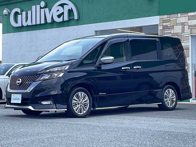 日産 セレナ オーテック Vパッケージ 徳島県 2018(平30)年 3.6万km ダイヤモンドブラック 純正10型ナビ　MM3170D-W/(AM.FM.CD.DVD.BT.フルセグ)/純正フリップダウンモニター/ビルトインETC/両側パワースライドドア/ダブルオートエアコン/LEDヘッドライト/純正アルミ/純正フロアマット