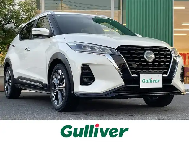 日産 キックス X 岡山県 2021(令3)年 6.6万km ブリリアントホワイトパール 純正9インチナビ/Bluetooth接続/全周囲　アラウンドビューモニター/デジタルインナーミラー/クルーズコントロール/プロパイロット/電動格納ミラー/コーナーセンサー/クリアランスソナー/純正アルミホイール/純正フロアマット/カーテンエアバック/衝突軽減システム/ETC/フルセグTV