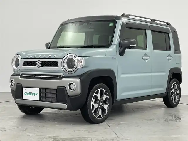 スズキ ハスラー Jスタイル ターボ 愛知県 2021(令3)年 2.3万km オフブルーメタリック/ガンメタリック2トーンルーフ ワンオーナー/純正9型ナビ（フルセグ、CD、DVD、Bluetooth、AppleCarplay)/全方位カメラ/ACC/ETC/衝突軽減ブレーキ/レーンキープアシスト/オートハイビーム/オートライト/純正15インチAW/シートヒーター（D+N)/LEDヘッドライト/ドライブレコーダー前後/コーナーセンサー（後ろ）/フォグライト/スマートキー/アイドリングストップ/パドルシフト/横滑り防止装置/純正フロアマット