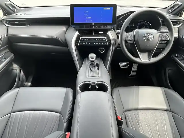 トヨタ ハリアー Z 福島県 2024(令6)年 0.4万km プレシャスブラックパール JBLプレミアムサウンド/トヨタセーフティセンス/レーンディパチャーアラート/ブラインドスポットモニター/純正メモリナビ/　【フルセグ/BT/USB/Miracast】/バックカメラ/ビルトインETC2.0/デジタルインナーミラー/電動リアゲート/ドライブレコーダー/ステアリングスイッチ/レーダークルーズコントロール/ハーフレザーシート/運転席パワーシート/LEDヘッドライト（AUTO機能付き）/　・フォグランプ/オートマチックハイビーム/ヘッドアップディスプレイ/パーキングアシスト/コーナーセンサー