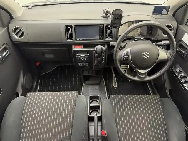 スズキ アルト ワークス 兵庫県 2019(平31)年 9.9万km スチールシルバーM 社外SDナビ/（AM/FM/CD/DVD/Bluetooth/フルセグTV）/スマートアシスト/LKA/横滑り防止装置/衝突軽減システム/クリアランスソナー/パドルシフト/ステアリングスイッチ/ビルトインETC/LEDヘッドライト/オートライト/MTモード付AT/ターボエンジン/純正15インチアルミホイール/純正フロアマット/ドアバイザー/スマートキー