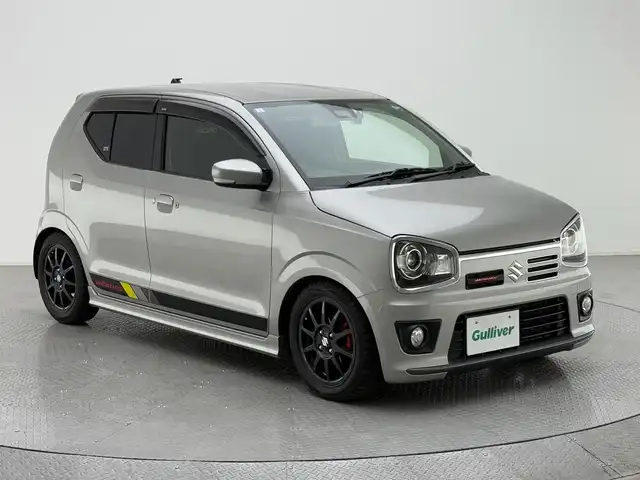 スズキ アルト ワークス 兵庫県 2019(平31)年 9.9万km スチールシルバーM 社外SDナビ/（AM/FM/CD/DVD/Bluetooth/フルセグTV）/スマートアシスト/LKA/横滑り防止装置/衝突軽減システム/クリアランスソナー/パドルシフト/ステアリングスイッチ/ビルトインETC/LEDヘッドライト/オートライト/MTモード付AT/ターボエンジン/純正15インチアルミホイール/純正フロアマット/ドアバイザー/スマートキー