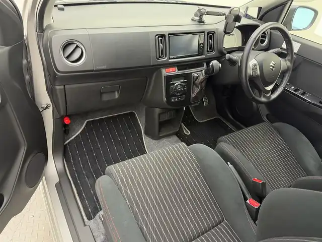 スズキ アルト ワークス 兵庫県 2019(平31)年 9.9万km スチールシルバーM 社外SDナビ/（AM/FM/CD/DVD/Bluetooth/フルセグTV）/スマートアシスト/LKA/横滑り防止装置/衝突軽減システム/クリアランスソナー/パドルシフト/ステアリングスイッチ/ビルトインETC/LEDヘッドライト/オートライト/MTモード付AT/ターボエンジン/純正15インチアルミホイール/純正フロアマット/ドアバイザー/スマートキー