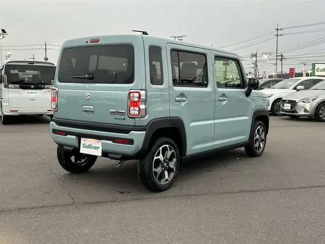 スズキ ハスラー HYBRID X 岡山県 2024(令6)年 0.8万km オフブルーM 純正ナビ　/衝突軽減　/全方位/バック/フロントカメラ　/クルーズコントロール　/レーンキープ　/コーナーセンサー　/プッシュスタート　/シートヒーター　/15インチ純正アルミホイール　/純正フロアマット　/ＢＴ