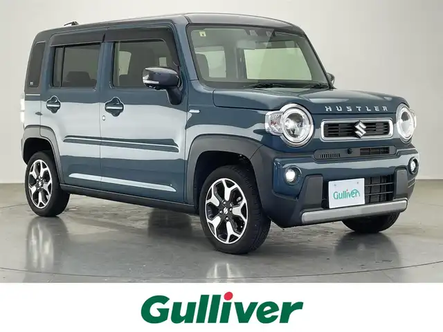 スズキ ハスラー HYBRID X ターボ 愛知県 2020(令2)年 5.4万km デニムブルー ガンメタリック 2トーン 純正９型ナビＴＶ　全方位カメラ　カープレイ　ＤＶＤ　シートヒーター　デュアルカメラブレーキ　衝突軽減　追従クルコン　ＬＥＤオートライト　パドルシフト　電動パーキング　コーナーセンサー　フォグランプ　ステアリングスイッチ　USBポート　禁煙車