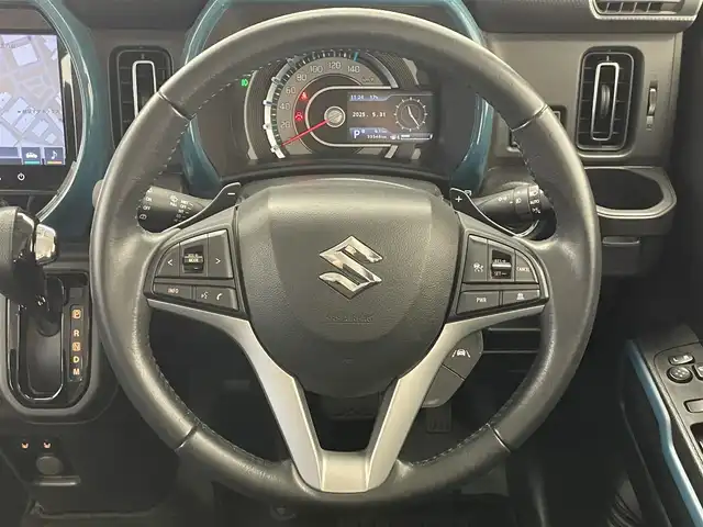 スズキ ハスラー HYBRID X ターボ 愛知県 2020(令2)年 5.4万km デニムブルー ガンメタリック 2トーン 純正９型ナビＴＶ　全方位カメラ　カープレイ　ＤＶＤ　シートヒーター　デュアルカメラブレーキ　衝突軽減　追従クルコン　ＬＥＤオートライト　パドルシフト　電動パーキング　コーナーセンサー　フォグランプ　ステアリングスイッチ　USBポート　禁煙車