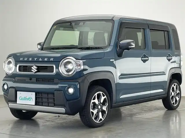 スズキ ハスラー HYBRID X ターボ 愛知県 2020(令2)年 5.4万km デニムブルー ガンメタリック 2トーン 純正９型ナビＴＶ　全方位カメラ　カープレイ　ＤＶＤ　シートヒーター　デュアルカメラブレーキ　衝突軽減　追従クルコン　ＬＥＤオートライト　パドルシフト　電動パーキング　コーナーセンサー　フォグランプ　ステアリングスイッチ　USBポート　禁煙車