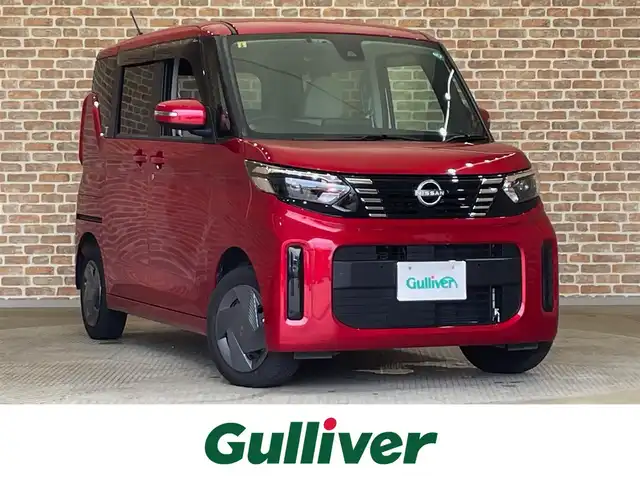 日産 ルークス X 岩手県 2023(令5)年 1.4万km スパークリングレッドM ワンオーナー/４WD/寒冷地仕様/ハンズフリーオートスライドドア/アラウンドビューモニター/エマージェンシーブレーキ/踏み間違い衝突防止アシスト/前後ソナー/ハイビームアシスト/レーンアシスト/横滑り防止装置/アイドリングストップ/シートヒーター/ステアリングヒーター/サーキュレーター/ロールサンシェード/シートバックテーブル/純正ナビ/（フルセグ/SD/Bluetooth/AM/FM）/ステアリングスイッチ/ETC/ドライブレコーダー/ヘッドライトレベライザー/14インチスチールホイール　純正ホイールキャップ