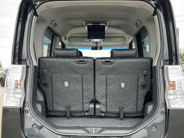 ダイハツ タント カスタム RS トップED SA 富山県 2015(平27)年 6.8万km 黒 禁煙車/４ＷＤ/純正ナビ/純正後席モニター/フルセグＴＶ/ＢＴ・ＣＤ・ＤＶＤ/バックカメラ/USB入力端子/純正１５インチＡＷ/純正フロアマット/両側電動ドア/ＥＴＣ/オートライト/LEDヘッドライト/Wエアバッグ/AAC/スマートキー