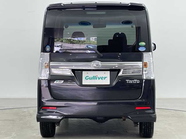 ダイハツ タント カスタム RS SA 道央・札幌 2015(平27)年 6.8万km ブラックマイカメタリック ・禁煙車/・4WD/・純正ナビ&CD&DVD&BT&SD&HDMI&iPod&USB/・純正フリップダウンモニター/・両側パワースライドドア/・バックカメラ/・衝突被害軽減ブレーキ/・横滑り防止装置/・アイドリングストップ/・ETC/・nanoe/・USB入力端子/・純正フロアマット/・電動格納ミラー/・LEDヘッドライト/・オートライト/・スマートキー/・スペアキー/・純正エンジンスターター