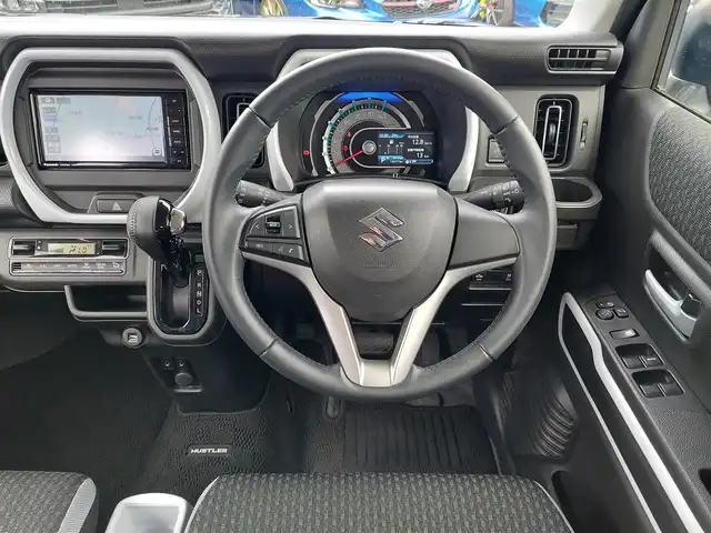スズキ ハスラー HYBRID X 東京都 2021(令3)年 1.5万km ブルーイッシュブラックパール3 社外メモリナビ/全方位モニター/フルセグ/シートヒーター/ドライブレコーダー/衝突軽減ブレーキ/レーンキープアシスト/アイドリングストップ/コーナーセンサー/LEDヘッドライト/オートライト/スマートキー