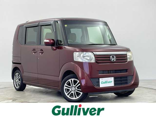 ホンダ Ｎ ＢＯＸ G Lパッケージ 群馬県 2014(平26)年 6.8万km プレミアムディープロッソパール 禁煙車　社外ナビ　CD　DVD　USB　AUX　ワンセグ　バックカメラ　片側パワースライドドア　オートエアコン　ヘッドライトレベライザー　電格ミラー　ステアリングリモコン　プッシュスタートスマートキー