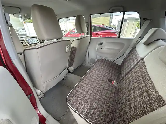スズキ ラパン X 群馬県 2018(平30)年 10.2万km フェニックスレッドパール 純正メモリナビ/フルセグテレビ/バックカメラ/Bluetooth/シートヒーター/スマートキー /ルーフキャリア/ビルトインETC/純正１４インチアルミホイール/保証書/取扱説明書