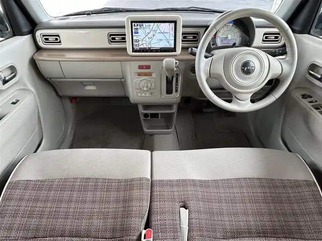 スズキ ラパン X 群馬県 2018(平30)年 10.2万km フェニックスレッドパール 純正メモリナビ/フルセグテレビ/バックカメラ/Bluetooth/シートヒーター/スマートキー /ルーフキャリア/ビルトインETC/純正１４インチアルミホイール/保証書/取扱説明書