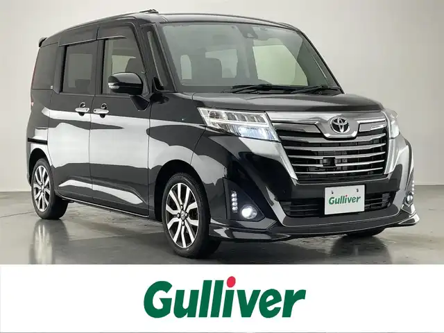 トヨタ ルーミー カスタムG－T 愛知県 2018(平30)年 6.6万km ブラックマイカメタリック 純正ナビ　バックカメラ　両側パワスラ　禁煙　フルセグ　ＤＶＤ　クルコン　ドラレコ　ＥＴＣ　スマートアシスト　シートヒーター　衝突軽減　ＬＥＤオートライト　フォグ　純正フロアマット　Bluetooth　純正１５インチAW　アイドリングストップ　スマートキー　プッシュスタート　