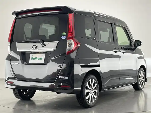 トヨタ ルーミー カスタムG－T 愛知県 2018(平30)年 6.6万km ブラックマイカメタリック 純正ナビ　バックカメラ　両側パワスラ　禁煙　フルセグ　ＤＶＤ　クルコン　ドラレコ　ＥＴＣ　スマートアシスト　シートヒーター　衝突軽減　ＬＥＤオートライト　フォグ　純正フロアマット　Bluetooth　純正１５インチAW　アイドリングストップ　スマートキー　プッシュスタート　