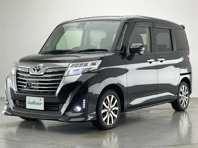 トヨタ ルーミー カスタムG－T 愛知県 2018(平30)年 6.6万km ブラックマイカメタリック 純正ナビ　バックカメラ　両側パワスラ　禁煙　フルセグ　ＤＶＤ　クルコン　ドラレコ　ＥＴＣ　スマートアシスト　シートヒーター　衝突軽減　ＬＥＤオートライト　フォグ　純正フロアマット　Bluetooth　純正１５インチAW　アイドリングストップ　スマートキー　プッシュスタート　