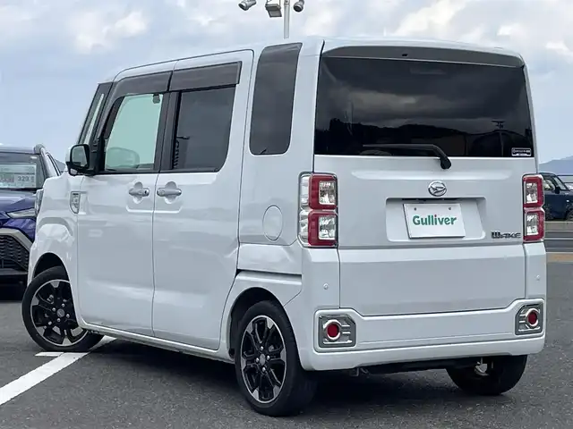 ダイハツ ウェイク G ターボ リミテッド SAⅢ 島根県 2021(令3)年 6.6万km シャイニングホワイトパール 登録時走行距離　65147km/取扱説明書/ターボ/純正８インチナビ/(Bluetooth/AM/FM/CD/DVD)/フルセグテレビ/TVキャンセラー/アラウンドビューモニター/両側パワースライドドア/アイドリングストップ/オートライト/オートマチックハイビーム/純正フロアマット/コーナーセンサー/横滑り防止装置/衝突軽減システム/ドライブレコーダー/ETC/純正アルミ１５インチ