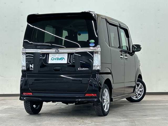 ホンダ Ｎ ＢＯＸ カスタム G 道央・札幌 2014(平26)年 5.7万km スマートブラック 4WD//純正メモリナビ//フォグランプ//パワーウィンド//オートライト//ドアバイザー//ETC//プッシュスタート//片側パワースライドドア
