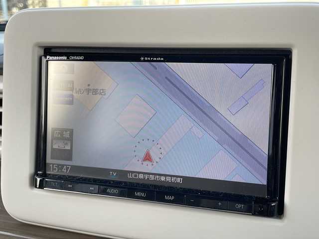 スズキ ラパン X 山形県 2018(平30)年 6.5万km フェニックスレッドパール 社外ナビ（CN-RA04D）/フルセグテレビ/Bluetooth/デュアルブレーキサポート/ETC/シートヒーター/純正フロアマット/サイドバイザー/プッシュスタート/スペアキー/純正14インチAW