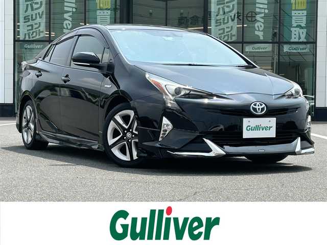 トヨタ プリウス S ツーリングセレクション 岡山県 2016(平28)年 10.5万km アティチュードブラックマイカ 登録時走行距離104762km/純正9インチナビ/フルセグTV(AM.FM.CD.DVD.TV.BT)/モデリスタフルエアロ/バックカメラ/ETC/ドライブレコーダー/シートヒーター/衝突軽減ブレーキ/オートライト/アイドリングストップ/17インチ純正AW/純正フロアマット