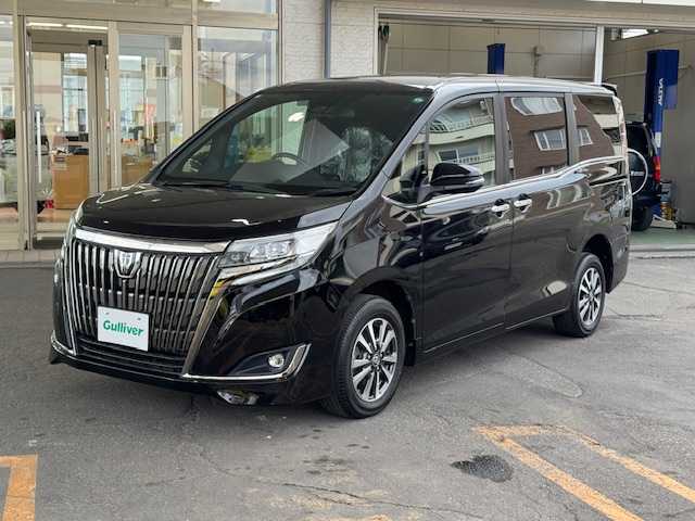 トヨタ エスクァイア Gi プレミアムパッケージ ブラックテーラード 道東・釧路十勝 2020(令2)年 8万km ブラック ４WD/トヨタセーフティセンス/純正OPアルパイン９型ナビ/CD/DVD/BT/USB/HDMI/フルセグTV/バックカメラ/ALPINEフリップダウンモニター/両側パワースライドドア/黒ハーフレザーシート/デアイサー/ウッドコンビステア/ステアリングヒーター/前席シートヒーター/クルーズコントロール/ビルトインETC/純正フォグ/純正マット/ドアミラーウィンカー