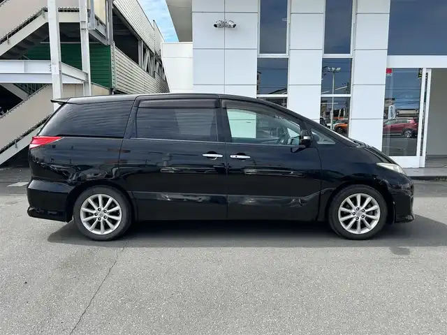 トヨタ エスティマ アエラス Gエディション 静岡県 2010(平22)年 12.8万km ブラック ９インチアルパインナビ/バックカメラ/フルセグテレビ/CD/DVD/Bluetooth/HDMI/コーナーセンサー前後/クルーズコントロール/スマートキー×２/純正17インチアルミホイール
