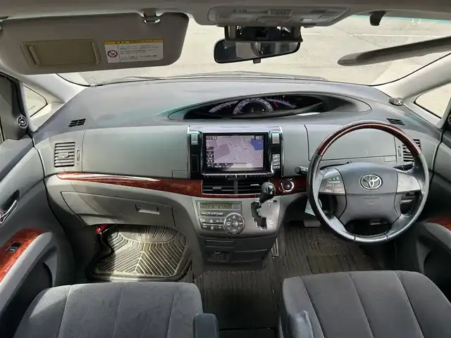 トヨタ エスティマ アエラス Gエディション 静岡県 2010(平22)年 12.8万km ブラック ９インチアルパインナビ/バックカメラ/フルセグテレビ/CD/DVD/Bluetooth/HDMI/コーナーセンサー前後/クルーズコントロール/スマートキー×２/純正17インチアルミホイール