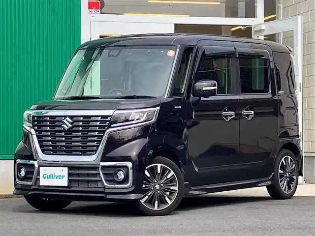スズキ スペーシア カスタム HYBRID XS ターボ 静岡県 2020(令2)年 5.1万km アーバンブラウンパールメタリック ８型ナビ（ＢＴ，フルセグＴＶ，ＣＤ）/全方位カメラ/ドライブレコーダー/シートヒーター/ＥＴＣ/ターボ/クルーズコントロール/両側パワースライドドア/純正フロアマット/コーナーセンサー/ＬＥＤライト/エンジンスタートボタン/パワーステアリング/パワーウィンドウ/MTモード付きAT/アイドリングスストップ/スマートキー/AAC/USB入力端子/ベンチシート/ハーフレザーシート/ABS/横滑り防止装置/レーンキープアシスト/盗難防止装置/オートライト/オートマチックハイビーム/衝突軽減システム